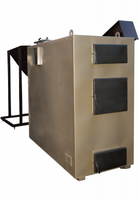Твердотопливный водухонагреватель воздушного отопления KFV-150 (с автоподачей)